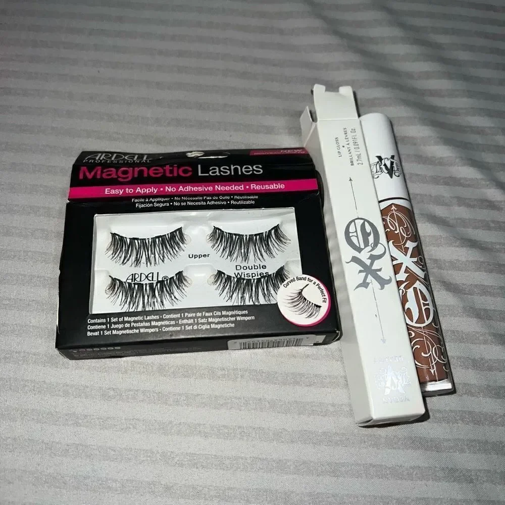 💖 5/$40 beauty bundle; KVD lip gloss and Ardell magnetic lashes
